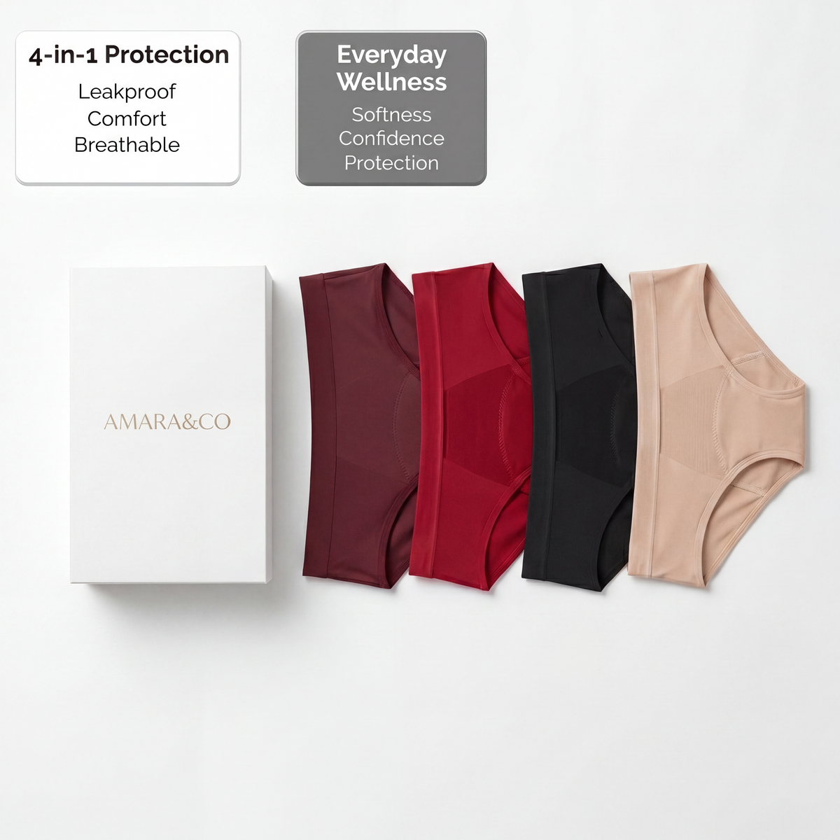 4-Pack Leakproof Menopause Underwear